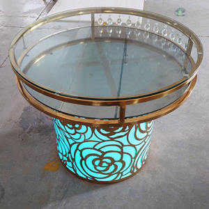 Bán Buôn Kim Loại Khung Vòng Ăn Vàng Bảng Sang Trọng Tổ Chức Sự Kiện Tiệc Thép Không Gỉ Bảng Cho Đám Cưới - Product Image 5