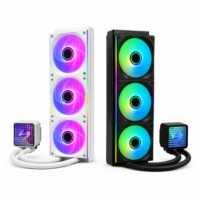 Refroidisseur de processeur liquide AIO VC360XK 360 mm, ventilateur ARGB PWM, 280 W TDP, pompe à roulement céramique pour PC de jeu Intel LGA 1851 1700 AMD AM5 AM4