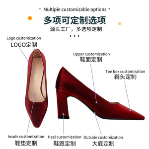 Escarpins personnalisables à bout pointu et talon aiguille avec strass pour mariée, chaussures de mariage à enfiler à bride unique et talon haut - Product Image 4