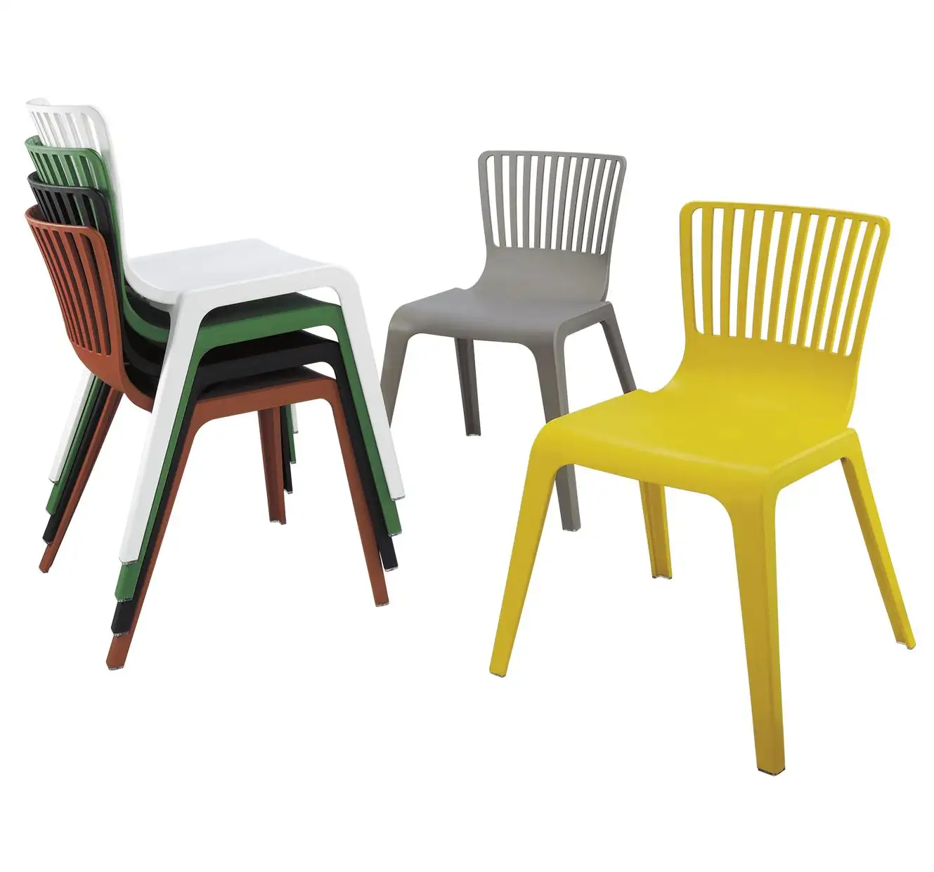 hot selling Nordic modern minimalist colorful chair stackable cafe restaurant plastic dining chair