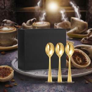 ชุดช้อนกาแฟทองคำสุดหรูสำหรับเป็นของขวัญ - Product Image 3
