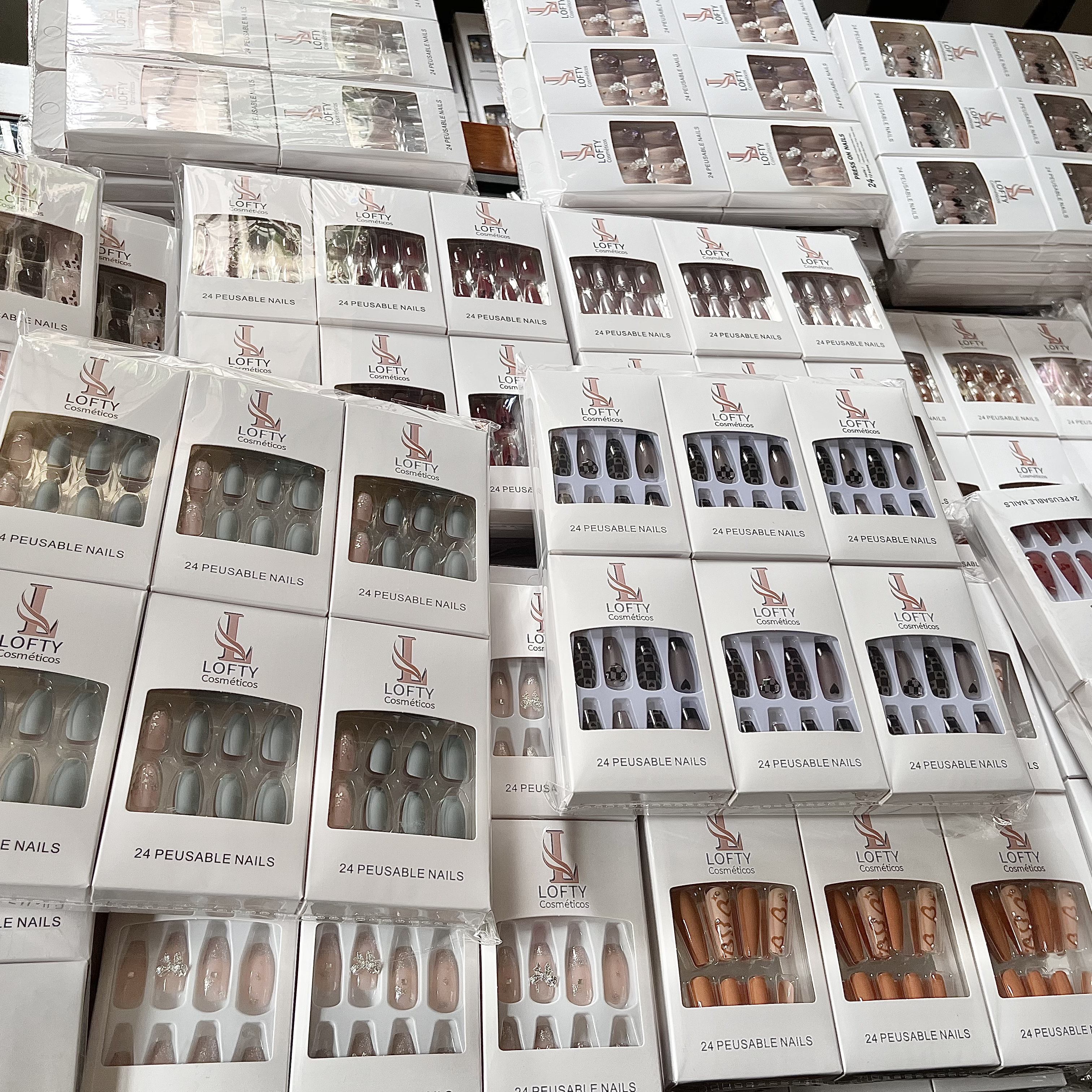 24pcs Christmas Fake Nails New Fashion Long Ultra-long Pointed French Style Nails Press on High Quality Nail Tips Wholesale