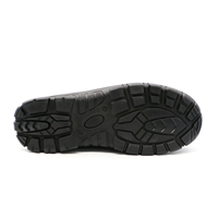 Chaussures de sécurité MaxiTough légères, antidérapantes, en cuir véritable noir, imperméables, robustes, mi-hautes, pour travaux lourds
