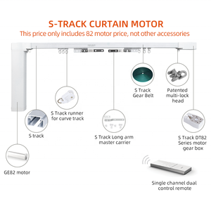 มอเตอร์ม่านเงียบไฟฟ้า5สายสำหรับโรงแรมมี RF433ควบคุมการทำงานแบบแห้ง RS485 100-240โวลต์ GE82TV-2N สำหรับโรงแรม - Product Image 4