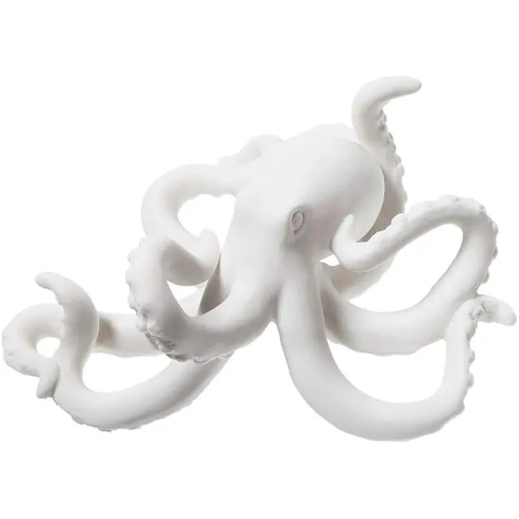 Creatieve Decoratieve Wit Bisque Octopus Ornamenten