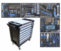 GTYPRO 274 pièces, armoires à outils à 7 tiroirs / chariot à outils à 7 tiroirs avec dessus en acier inoxydable
