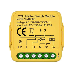 Module de relais intelligent <span class=keywords><strong>Homekit</strong></span> Matter WiFi pour la domotique, compatible avec <span class=keywords><strong>Homekit</strong></span>, Smartthings, Alexa, Google 1/2/3CH - Product Image 3