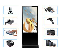 SICAK SATIŞ 55 İnç Dijital Tabela Ekranları Kiosk Totem LCD Dokunmatik Ekran İç Mekan Akıllı WIFI Ayaklı Reklam Oynatıcısı