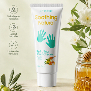KORMESIC Crema de Manos Hidratante Natural Calmante de 60g, Certificada por Bpom, con Aceite de Oliva y Miel, Humectante para Piel Seca en Adultos, Venta al Por Mayor - Product Image 1