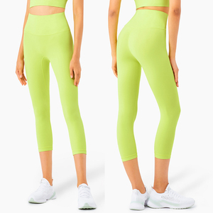 Taille haute Yoga Leggings 2024 Logo personnalisé Spandex Sportswear femmes Yoga pantalon Gym entraînement serré Fitness bout à bout Yoga Leggings - Product Image 1