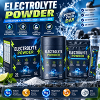 Poudre d'électrolytes pour boisson hydratante, mélange de sodium, potassium, magnésium, vitamine C, sans sucre, pour la performance sportive, marque privée