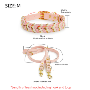 Conjunto de <span class=keywords><strong>collar</strong></span> y correa de perro de lujo, Correa manos libres, a mano de cuerda trenzada PVC, Correa multifunción para mascotas con juego de <span class=keywords><strong>collar</strong></span> - Product Image 3