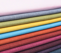 Tissu en lin imitation cationique en gros, haute résistance des couleurs, aspect lin pour rideaux, coussins, revêtements de canapé, sacs, textiles de maison
