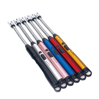 Briquet de barbecue en forme de coeur rechargeable par USB Design moderne en métal pour briquet de cuisine pratique