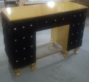 โต๊ะทำเล็บสีทองและสีดำสไตล์ฝรั่งเศส,โต๊ะทำเล็บมือตักแผนกต้อนรับส่วนหน้าเล็บใช้งานได้5ปีปี<span class=keywords><strong>2022</strong></span> - Product Image 1