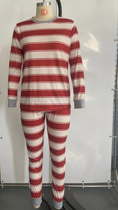 Tùy Chỉnh Gia Đình Đồ Ngủ Phù Hợp Với Bộ Dài Tay Áo Giáng Sinh Tuần Lộc Kẻ Sọc Pjs Sọc Trẻ Em Kỳ Nghỉ Ngủ Homewear - Product Image 5