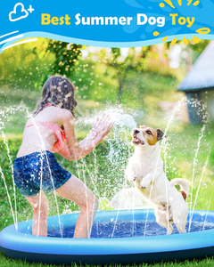Alfombra de Juego Antideslizante de PVC Azul de 67 Pulgadas para Mascotas, Rociador para Perros, Juguetes para Exteriores, Productos de Baño, Accesorios para Perros Grandes, para Piscinas - Product Image 3
