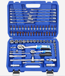 Stock d'usine 78 pièces 72t clé ensemble d'outils clé dynamométrique <span class=keywords><strong>Auto</strong></span> 1/2 "3/8" 1/4 "douille ensemble Kit d'outils - Product Image 1