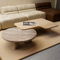 Table basse moderne de style italien vintage, mobilier de maison moderne pour salon, villa de luxe légère et contemporaine