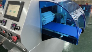 Ngang gối Wafer đôi kẹp <span class=keywords><strong>Cookie</strong></span> bao bì dòng chảy wrapper Biscuit máy đóng gói - Product Image 6