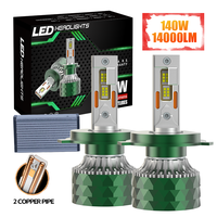 Redsea M10 Pro Lampe frontale LED 140w 14000lm Ampoules de voiture LED Lumière LED H1 H4 H7 H8 H9 HB4 HB3 9005 9006 9012 Ampoule de phare LED