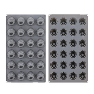 Moldes de silicona antiadherentes para pasteles de frambuesa de 24 cavidades, moldes de silicona reutilizables de grado alimenticio, moldes magnéticos de silicona para chocolate, dulces y hielo. - Product Image 1