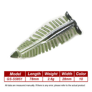 Rig de pêche au <span class=keywords><strong>drop</strong></span> <span class=keywords><strong>shot</strong></span> avec leurre souple Centipede à action oscillante pour la pêche au black-bass, au sandre, au mandarin et à la <span class=keywords><strong>truite</strong></span> en lancer long - Product Image 2