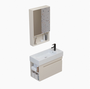 Conjunto de Mueble de Baño Compacto con Lavabo Integrado de Cerámica <span class=keywords><strong>para</strong></span> <span class=keywords><strong>Baños</strong></span> <span class=keywords><strong>Pequeños</strong></span> - Product Image 2