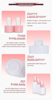 Bouteilles de sérum en plastique à revêtement carré de couleur de 30ml 50ml flacons compte-gouttes en plastique des fabricants d'huile essentielle avec bouchon compte-gouttes