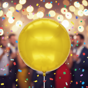 Ballons de fête circulaires dorés 45 cm, lot de 12 - Product Image 4