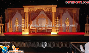 Plateau de mariage en bois à thème Vintage, 1 pièce, pour mariage, jonc doré et élégant, décoration de mariage - Product Image 3