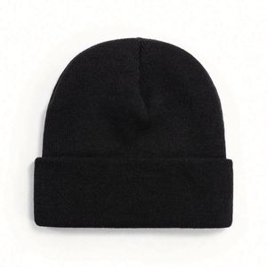 Factory Customized Beanies Hat Solid Colour Woolen Knitted <b>Cap</b> <b>Winter</b> Slouchy Plain Custom Logo Embroidery Beanies - Product Image 2