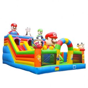 2024 New Double-Lane <b>Inflatable</b> Jumping Castle with Slide Block Bounce <b>House</b> for Kids' Parties Coin Operated Games - Product Image 4