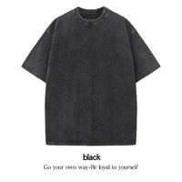 Camisetas Casuales Vintage de Algodón 100% de 230G, Lavado Envejecido, Oversize, con Estampado Frontal Personalizado, Tallas Grandes, Estilo Urbano - Venta Caliente 2026 al por Mayor