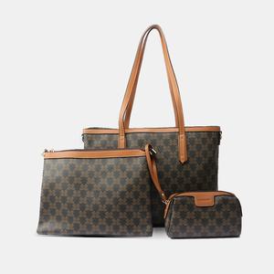 Conjunto de Tres Piezas de Alta Calidad a la Moda, Bolso Tote de Gran Capacidad, Portátil, de Hombro y Cruzado, con Cierre, de Poliéster para Mujer - Product Image 3