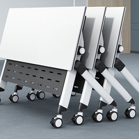 Table de conférence pliable moderne et durable avec chaises intégrées pour bureaux, salles de formation et salles de conférence