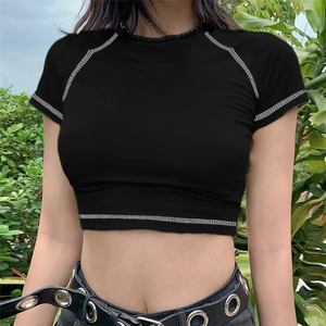 <span class=keywords><strong>Haut</strong></span> court pour <span class=keywords><strong>femme</strong></span>, style Y2K, imprimé tendance, fabriqué sur mesure, en coton de haute qualité, séchage rapide, <span class=keywords><strong>d</strong></span>écontracté, sexy, <span class=keywords><strong>pas</strong></span> <span class=keywords><strong>cher</strong></span> - Product Image 2