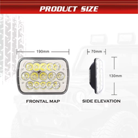 Nouveau projecteur de travail LED 45W 12V pour voiture, phare de camion 7 pouces, éclairage de toit universel pour véhicule tout-terrain, 4500 lumens 6000K