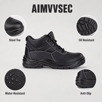 Bottes de sécurité AIMVVSEC prêtes à être expédiées, anti-perforation, résistantes à l'huile, avec semelle en caoutchouc et embout en acier, pour l'exploitation minière et la construction, vente en gros