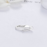Fermoir à ressort en argent sterling 925 de forme ovale longue et tendance, pour collier, bracelet, bijoux, bricolage