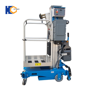 Elevador de Mástil Vertical Fácil de Transportar, de <span class=keywords><strong>4</strong></span>-10 m, Económico, Móvil, de Aleación de Aluminio, Accionamiento Hidráulico, Capacidad de 150 kg, Controlador Doble - Product Image 3