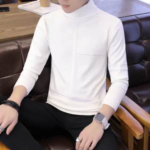 <span class=keywords><strong>M</strong></span>-3XL男士高领毛衣韩版秋冬保暖服装个性加厚针织打底毛衣 - Product Image 3