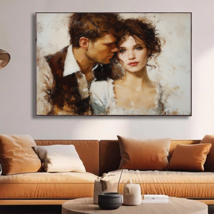 Esplosivo nuovi prodotti ritratto di san valentino decorazione per la casa <span class=keywords><strong>realismo</strong></span> pittura a olio personalizzata dalla foto con inventario all'ingrosso - Product Image 1