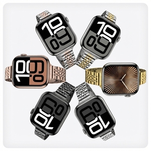 <span class=keywords><strong>Bracelet</strong></span> <span class=keywords><strong>Apple</strong></span> <span class=keywords><strong>Watch</strong></span> en acier inoxydable brillant pour femmes, 49 mm, 46 mm, pour <span class=keywords><strong>Apple</strong></span> <span class=keywords><strong>Watch</strong></span> Ultra 3, 2, iWatch Series 11, 10, 9, <span class=keywords><strong>SE</strong></span> 3, 2 - Product Image 1
