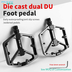 Pédales de vélo SeeMore antidérapantes à dégagement rapide, double roulement scellé en alliage d'aluminium, colorées - Product Image 3