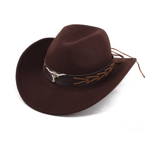 Sombrero Vaquero Occidental <span class=keywords><strong>de</strong></span> Verano, Ajustable, Estilo Étnico Retro, con Cuentas, Protección Solar, para Viajes y Uso Casual, Unisex - Product Image 3