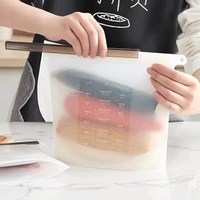 Herbruikbare Eco-Vriendelijke Lekvrije Ritssluiting Siliconen Voedselopbergzak Snackzak Voor Sandwich Vloeibaar Lunchfruit