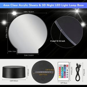 Wholesale 3D Night <b>Lights</b>, 3D LED <b>Lights</b>, Acrylic Night <b>Lights</b>, Custom Patterns, Festival Gifts From Lighting Factory.DIY - Product Image 6