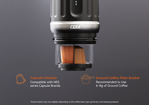 <span class=keywords><strong>CERA</strong></span>+ Cafetera Automática Portátil de Cápsulas Controlada por Aplicación, con Batería de 13500mAh, Compatible con Automóviles, Capacidad de 80ml - Product Image 5