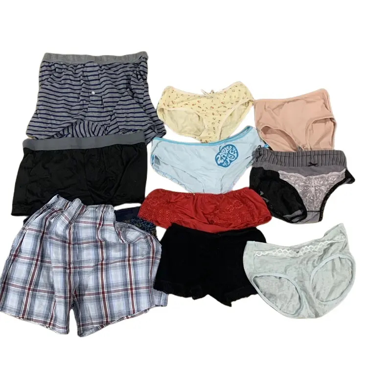 Bulk Sale Second Hand Clothes usada calcinha e cueca breve boxer para mulher e homem roupas usadas